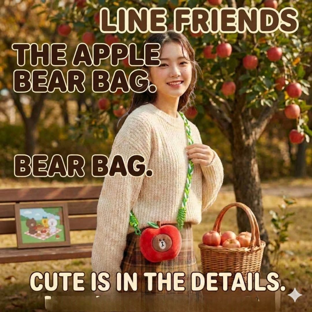 LINE FRIENDS|水果系列 3D毛絨斜揹袋