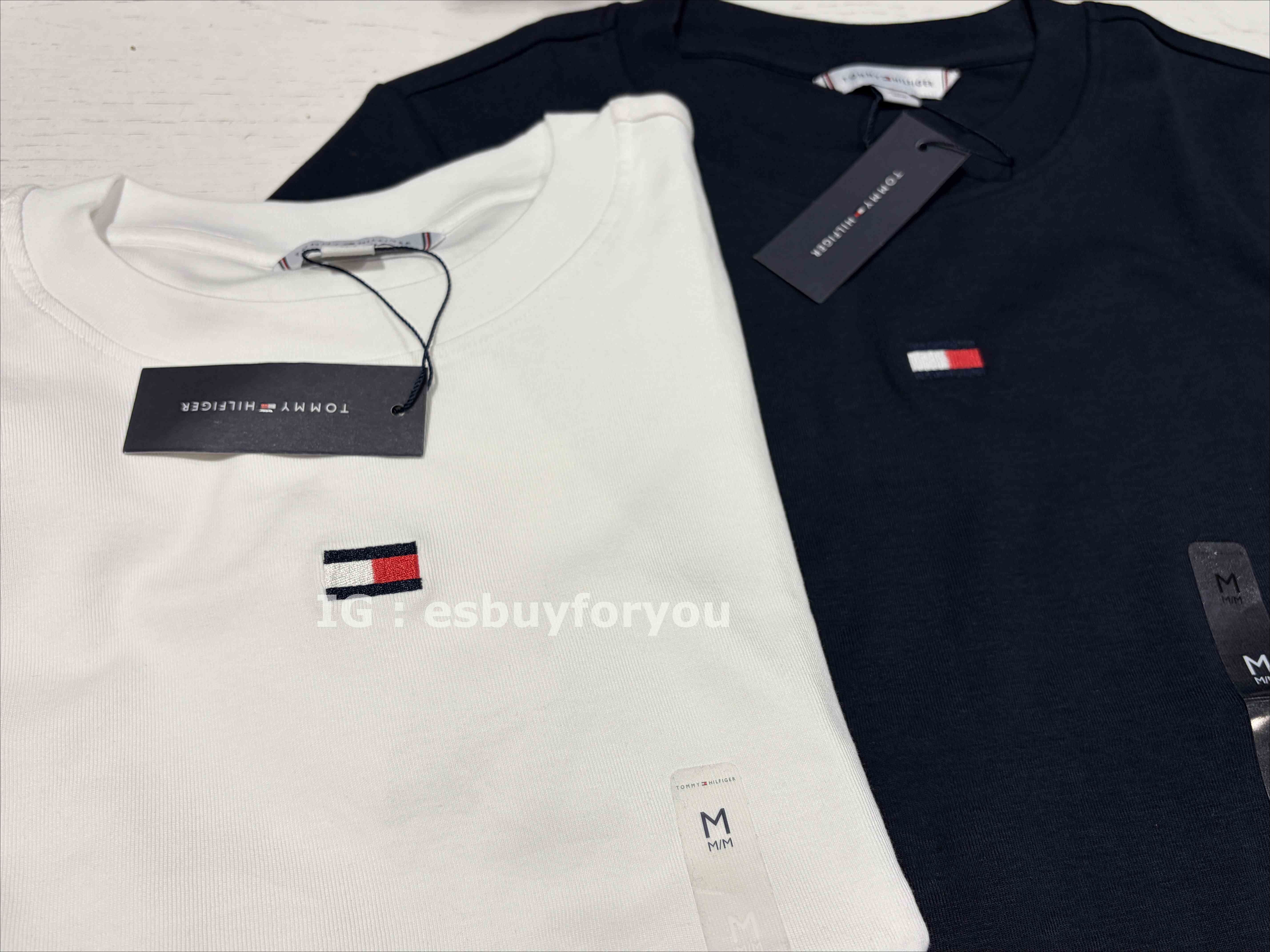TOMMY 女大人 彈性 針織棉質 胸前刺繡小標 短TEE (2色) (合身版)
