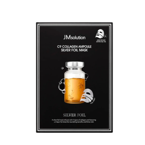 [S] JM JMSOLUTION C9 COLLAGEN AMPOULE SILVER FOIL MASK, 8809696354198 (SJM20)
