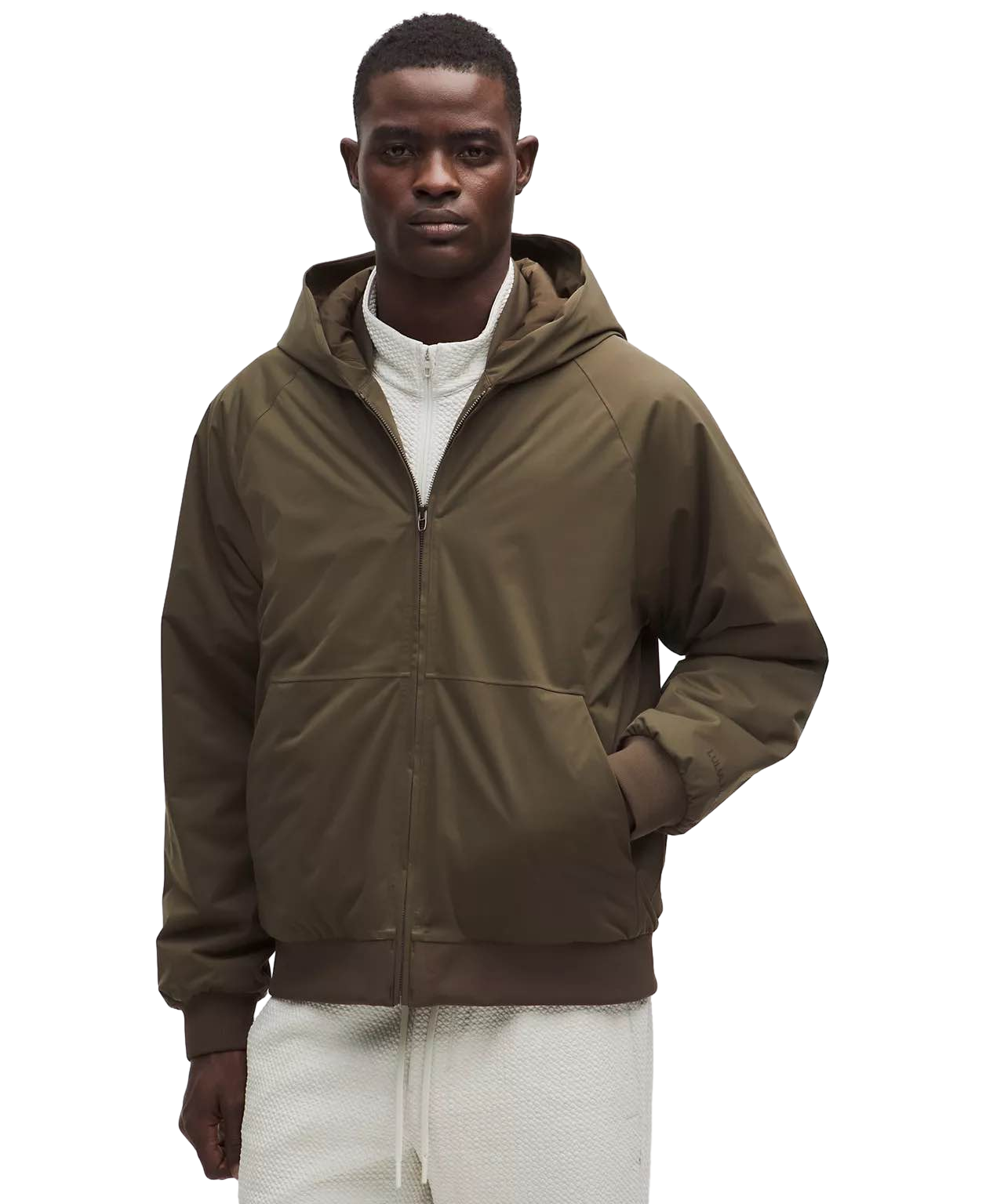 【Lululemon】保暖抗水連帽上衣 Insulated Water-Resistant Hoodie   橄欖咖
