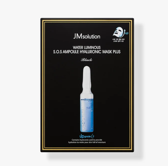 [S] JM JMSOLUTION WATER LUMINOUS S.O.S AMPOULE MASK PLUS BLACK, 8809852542650 (SJM21)
