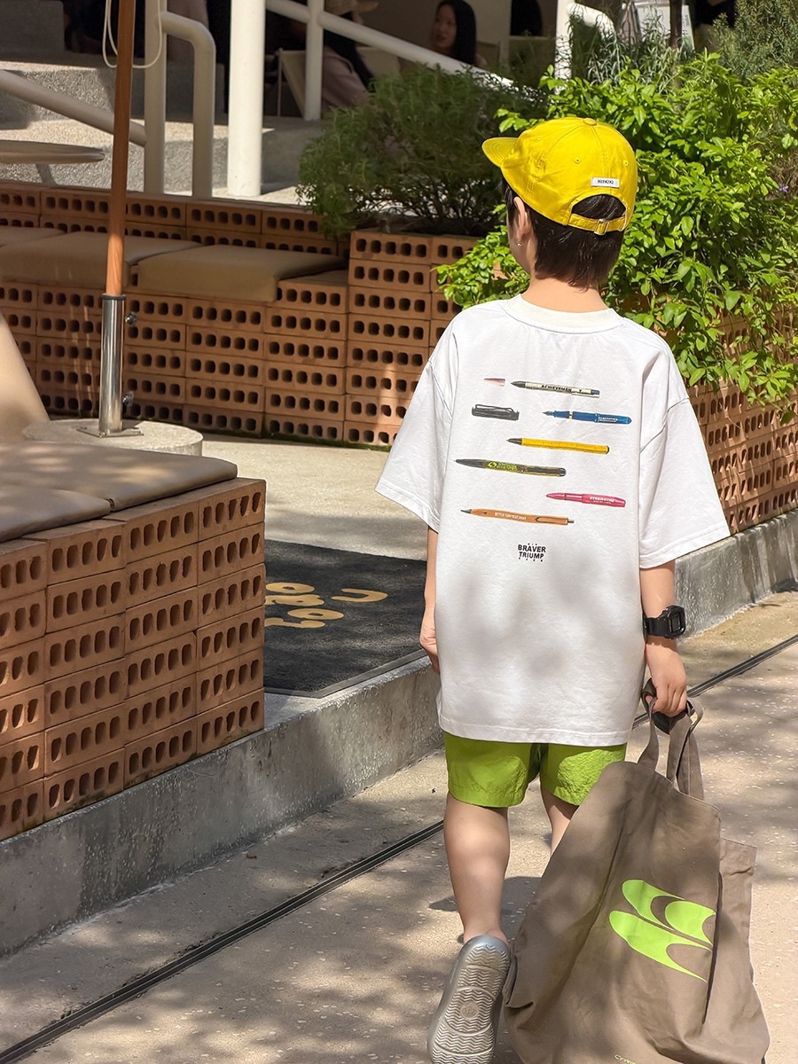 三色帥氣字母速乾上衣