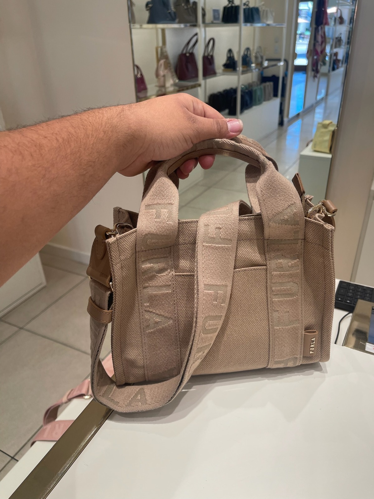 【預購】Furla H051745 帆布小小號托特包