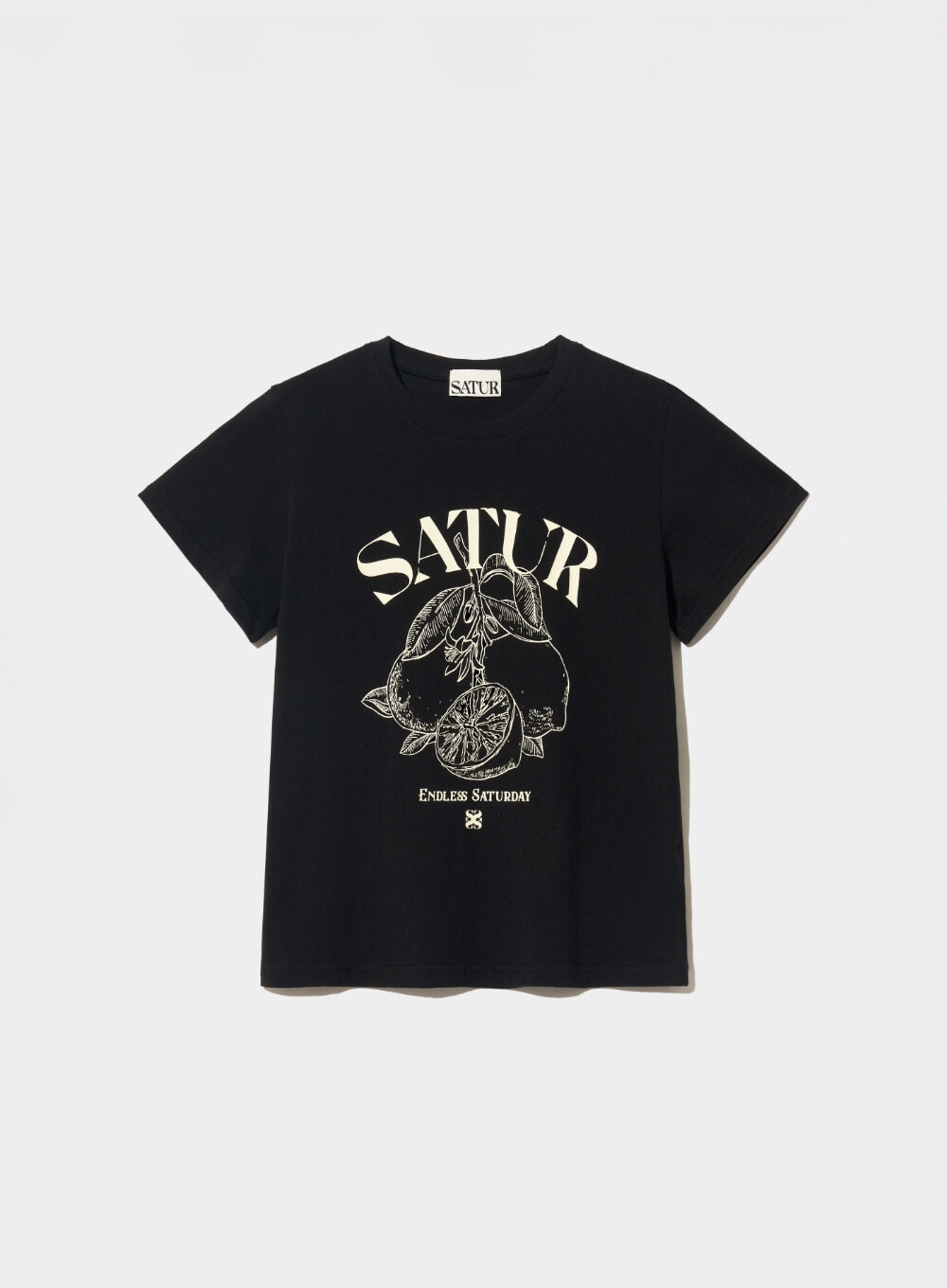 SATUR Capri Citron Drawing Summer Graphic T-Shirt