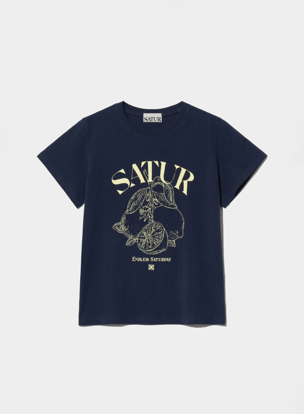 SATUR Capri Citron Drawing Summer Graphic T-Shirt