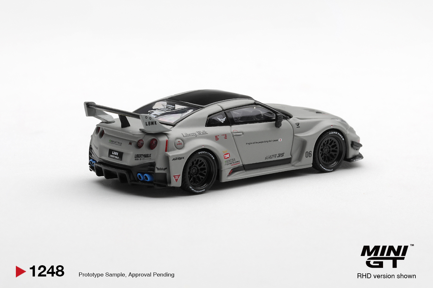 [預訂] Mini GT #1248 日產 LB-Silhouette WORKS GT 35GT-RR Ver.1 啞灰色－左軚