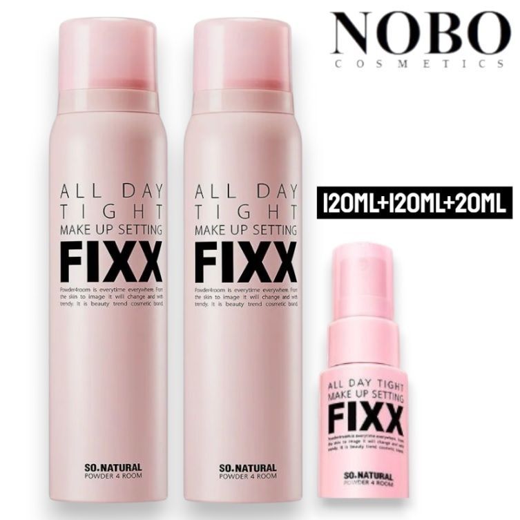 Fixx - 全天候長效保濕控油定妝噴霧套盒 [120ml+120ml+20ml] (平行進口)