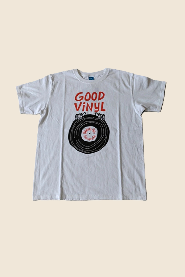 GOOD ON - GOOD VINYL 短TEE (復古白)