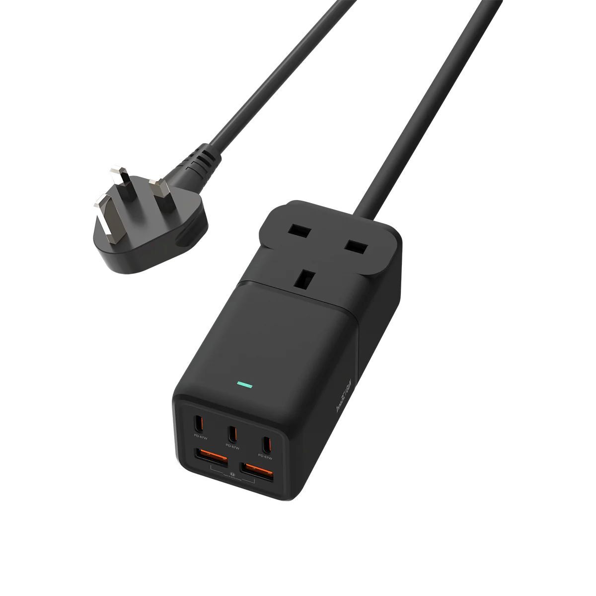i-AC75W Desktop power strip with 75W GaN Charger