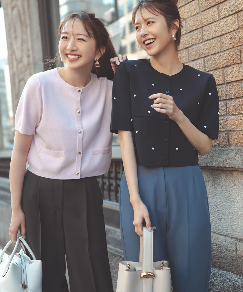 [預購] NATURAL BEAUTY BASIC 絲混半袖針織開襟衫<預約7月上出貨>