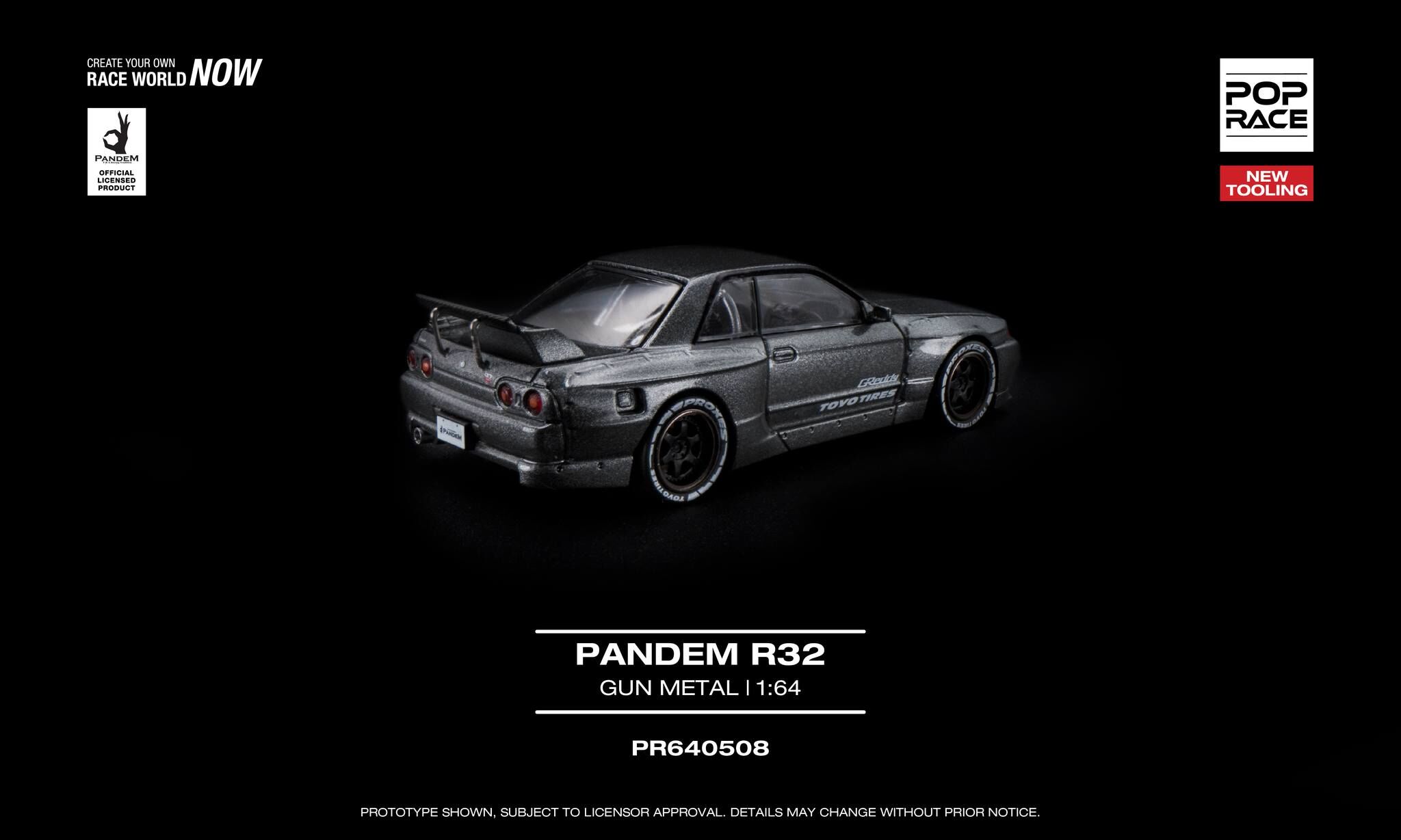 [預訂] POPRACE #508 1/64 - PANDEM R32 鎗灰色 NEW TOOLING