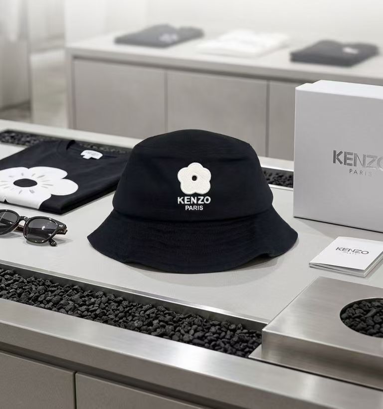 【預購】Kenzo H051805 花花logo漁夫帽（黑色）