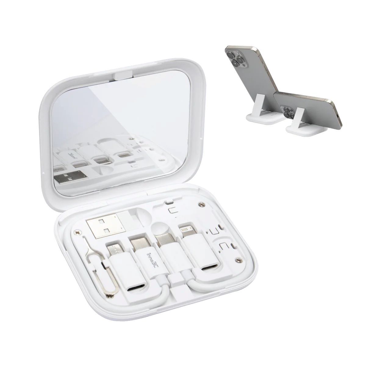 i-8CB 11 in 1 Charging Cable with Storage Mirror Box