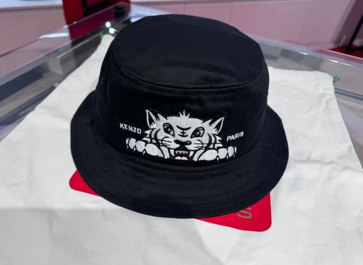 【預購】Kenzo H051806 老虎圖案漁夫帽（黑色）