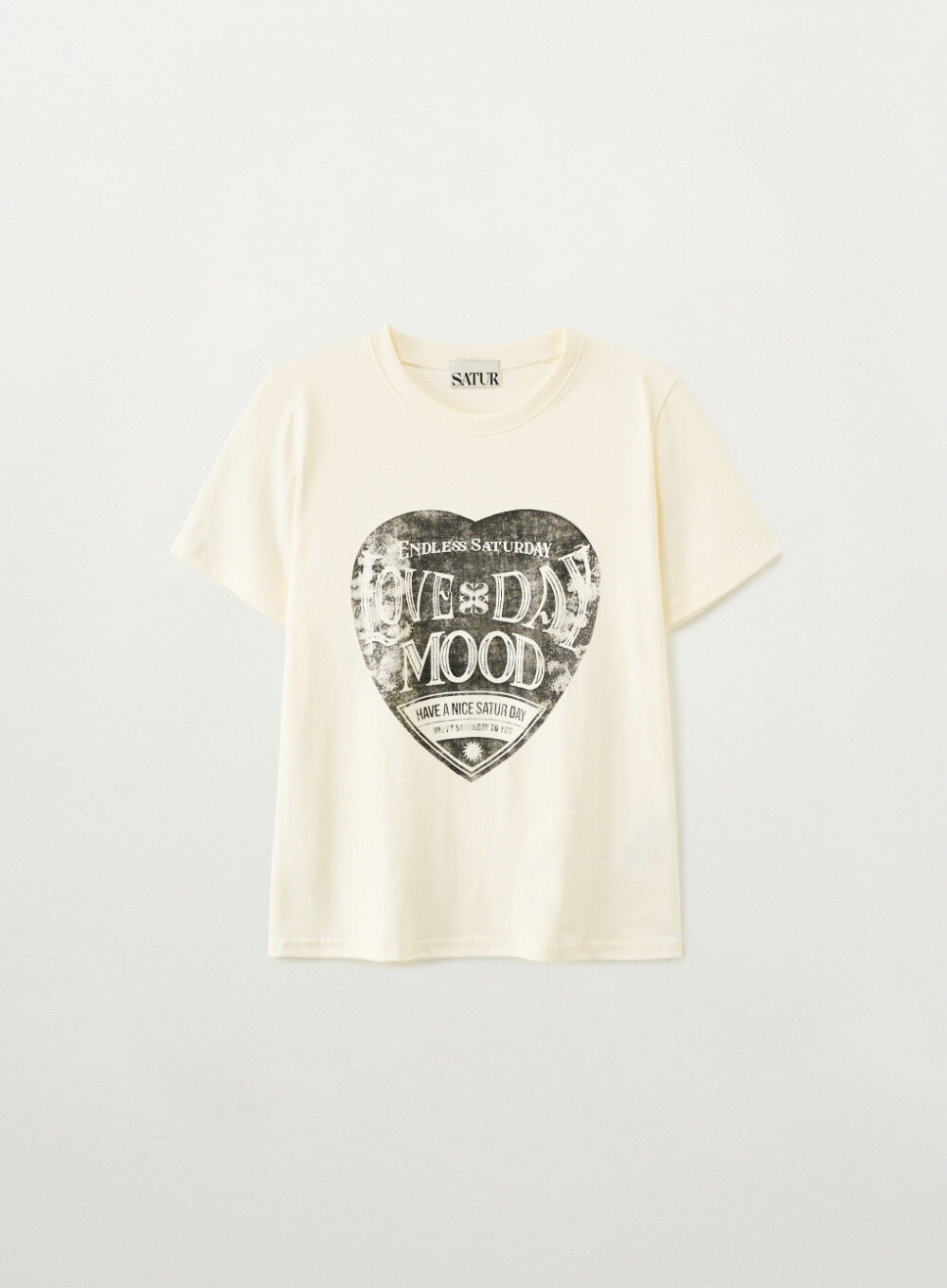SATUR Saturday Retro Mood Graphic T-Shirt