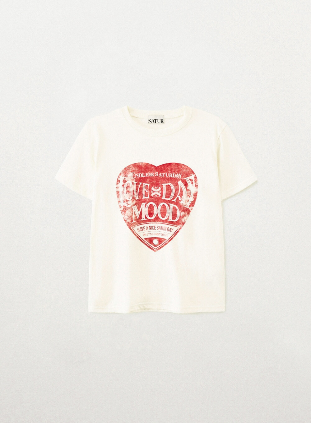 SATUR Saturday Retro Mood Graphic T-Shirt
