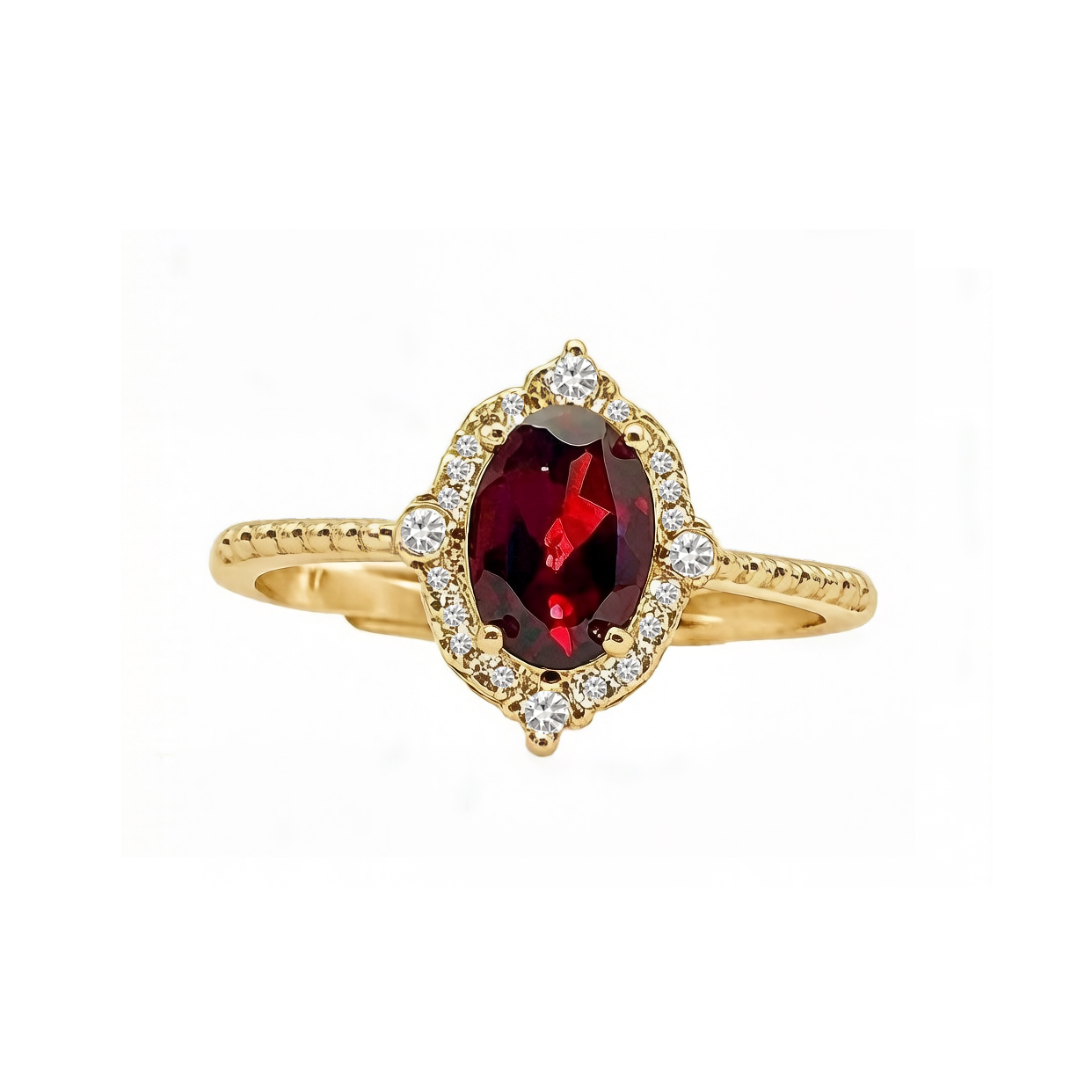 แหวนพลอยโกเมน (Garnet) D14