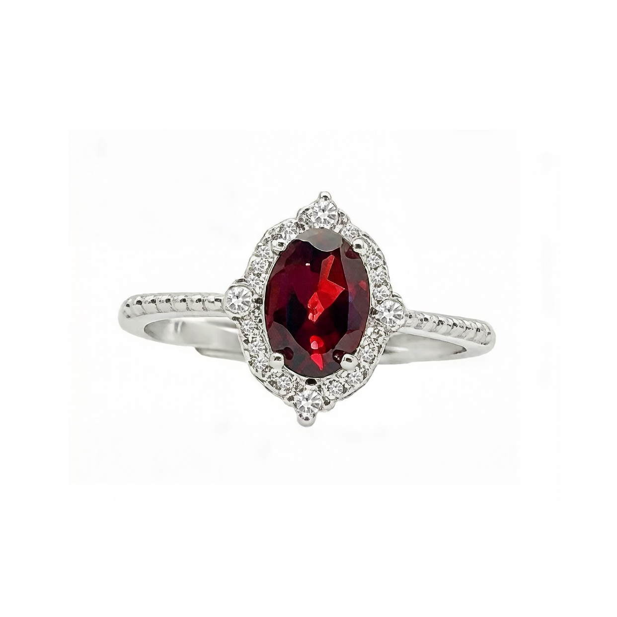 แหวนพลอยโกเมน (Garnet) D14