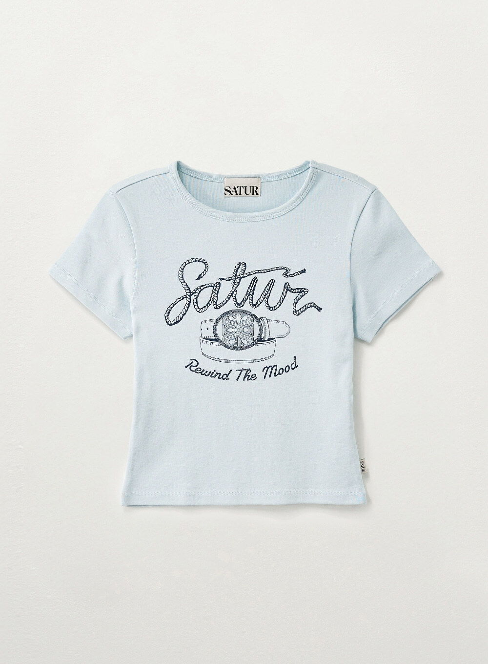 SATUR (W) Belt Graphic Slim Fit T-Shirt
