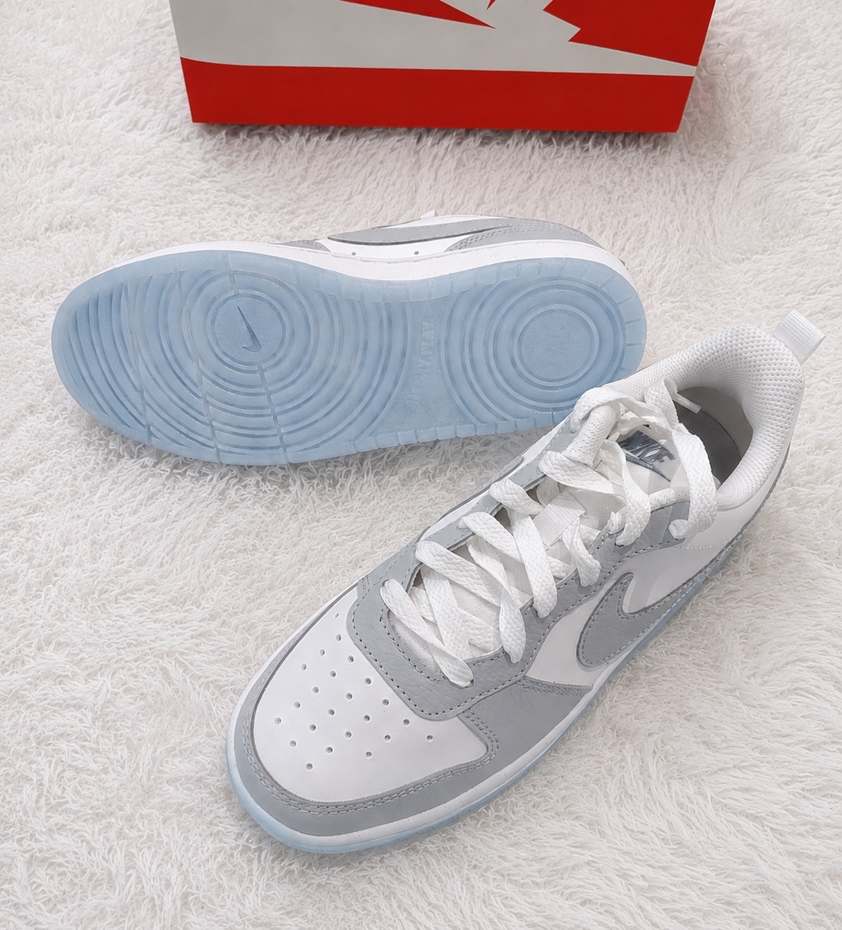 <這鞋好甜!!>Nike court borough 冰底霧灰藍