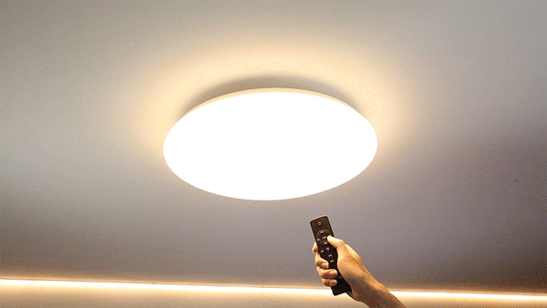 晨星 50W 吸頂燈遙控色溫調節 GIF