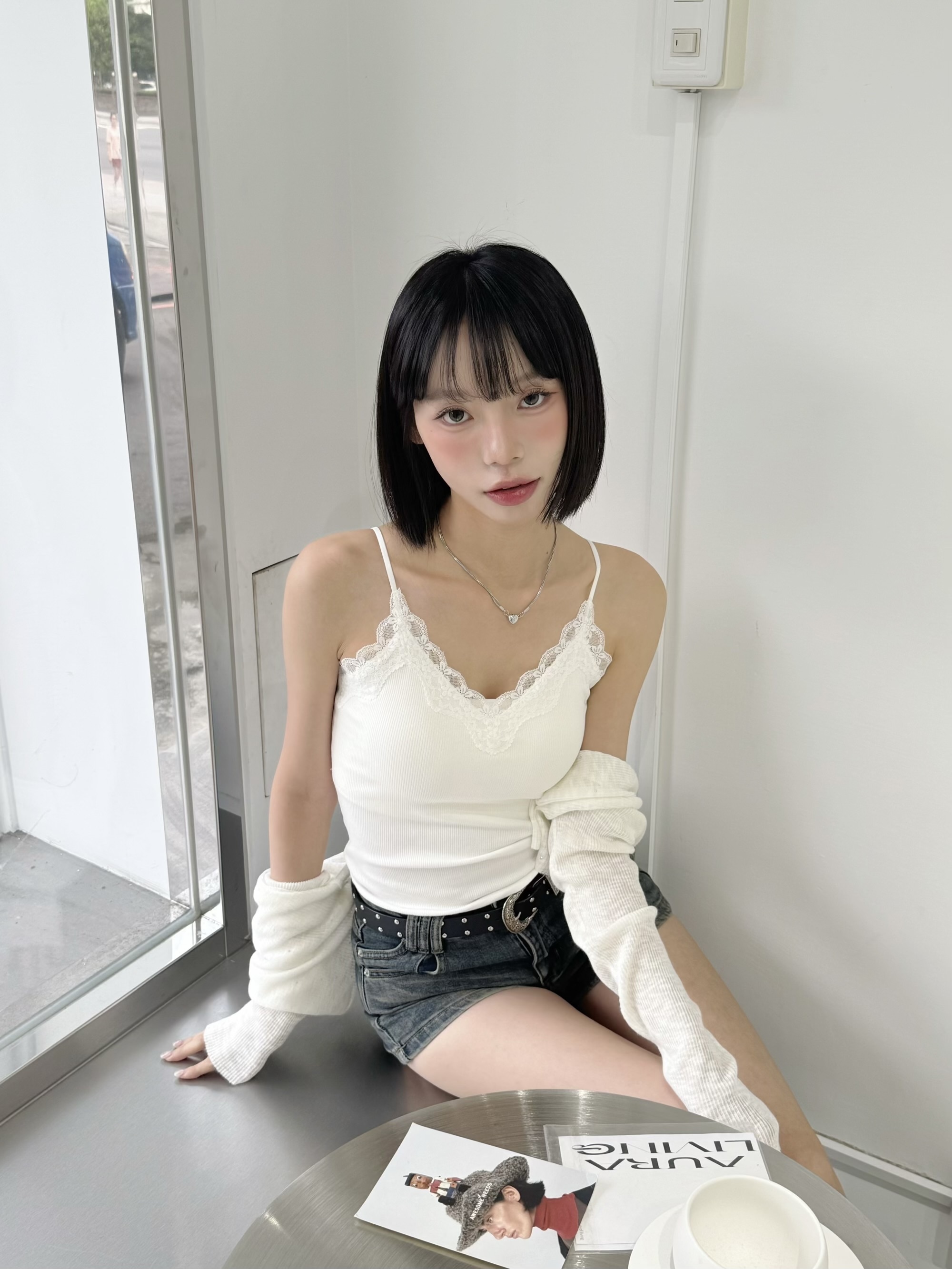 純慾感拉滿🕯️蕾絲透氣罩杯細肩背心(4色)