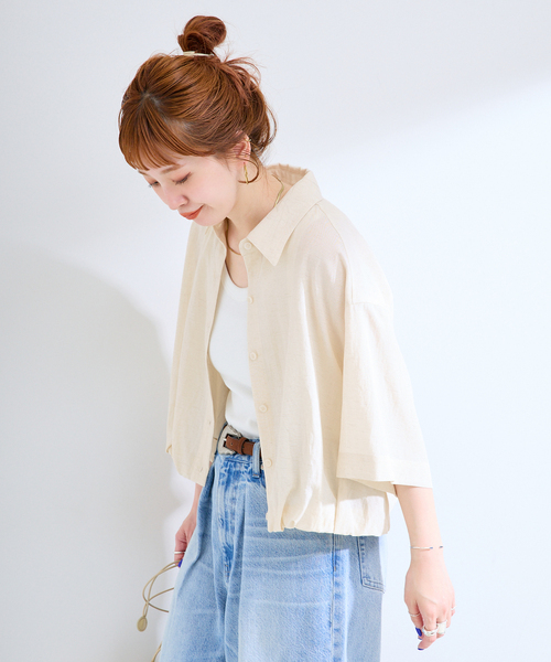 [預購]B.C STOCK 打褶澎感短版襯衫