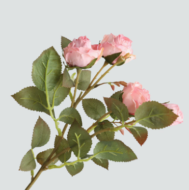 人造花 5頭復古小玫瑰 3色