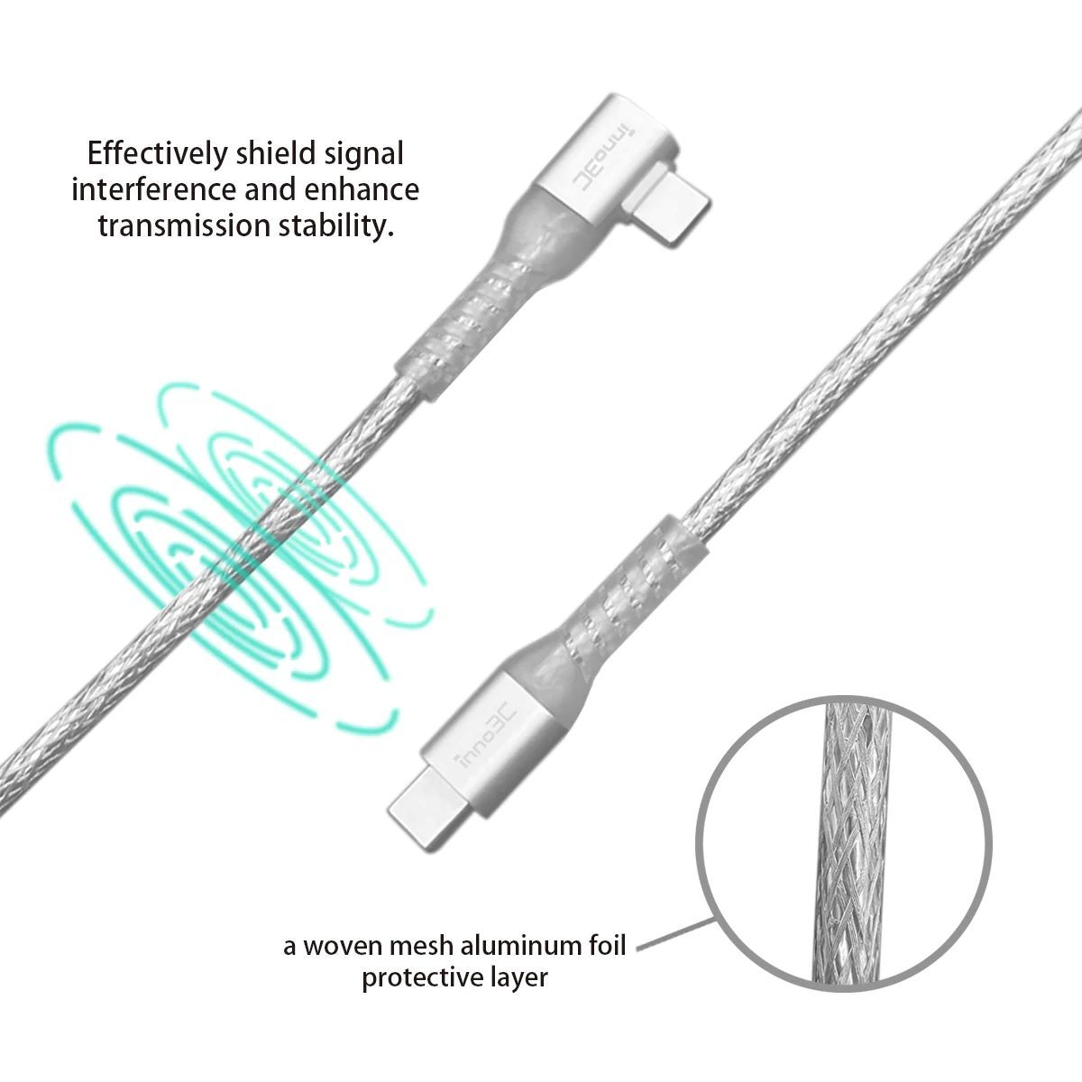 i-60C-20 Type-C to Type-C 60W L-shape Cable
