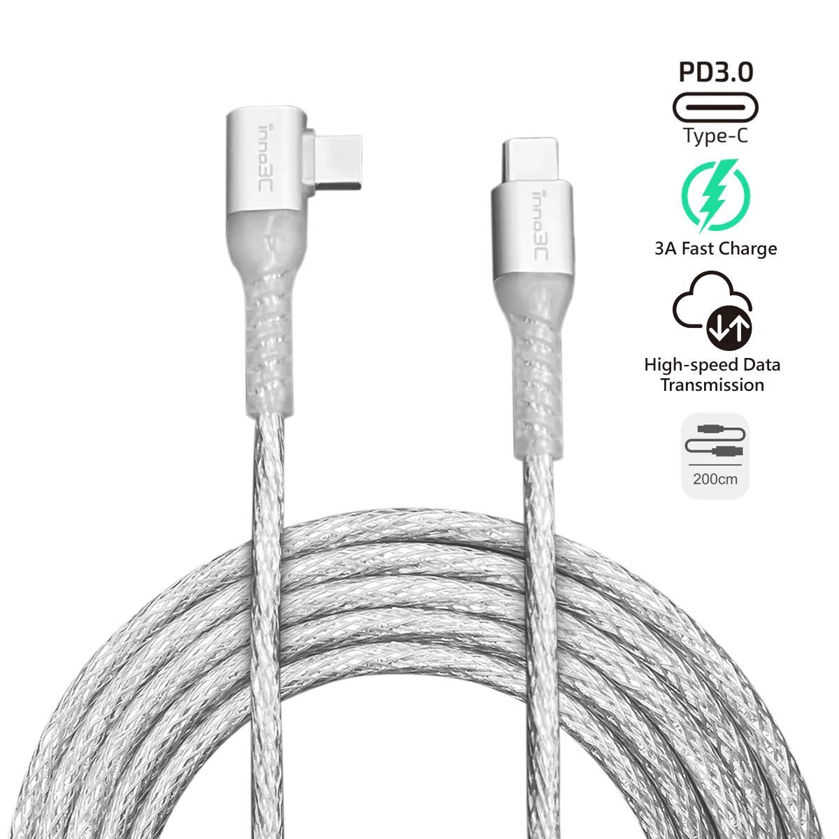 i-60C-20 Type-C to Type-C 60W L-shape Cable