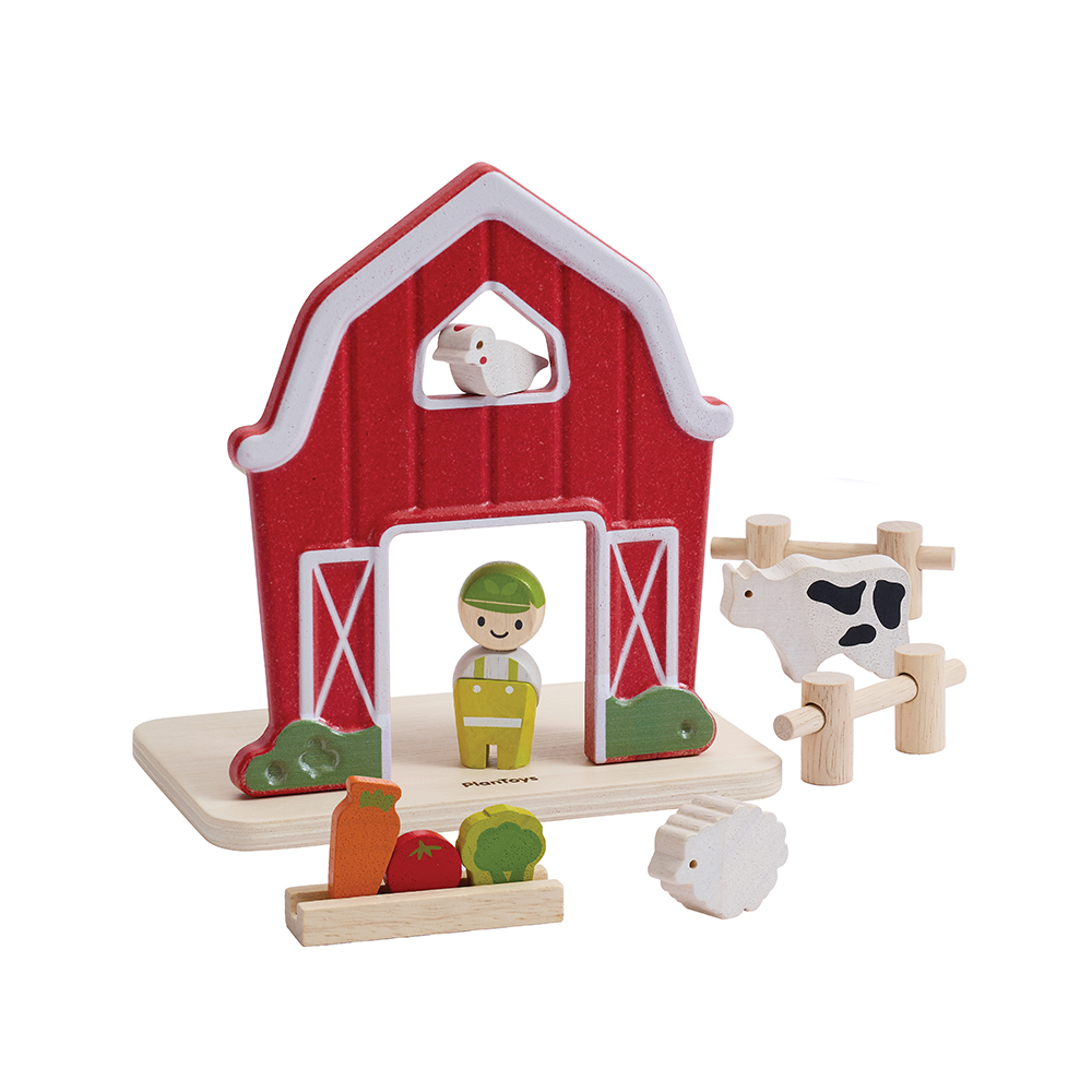 PlanToys 木質娃娃屋-悠活農莊