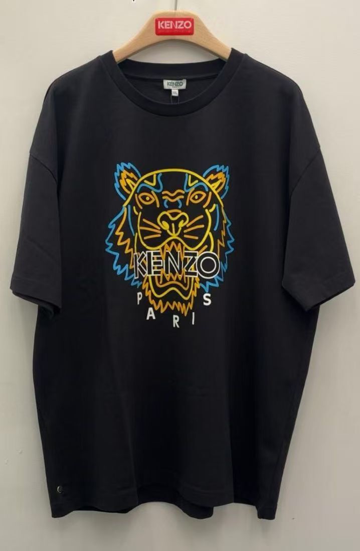【預購】Kenzo H051816 男裝大老虎短袖上衣（黑色）