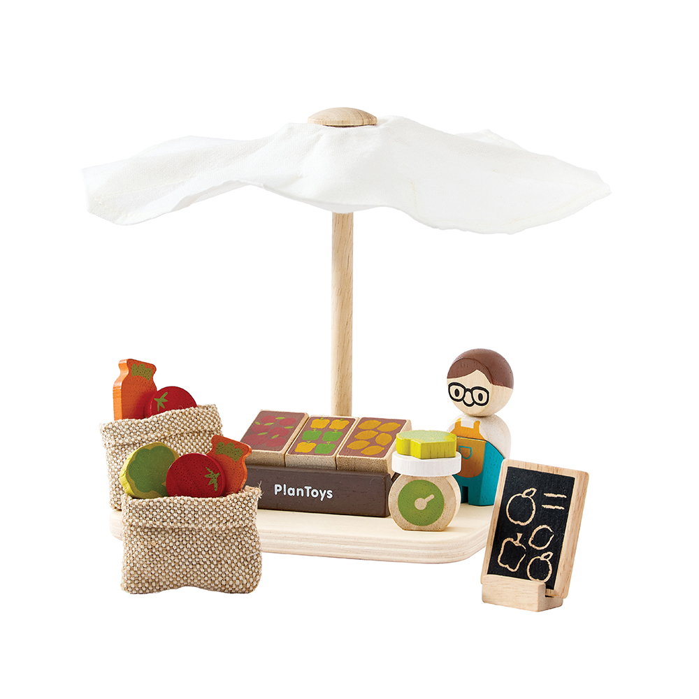 PlanToys 木質娃娃屋-小農市集