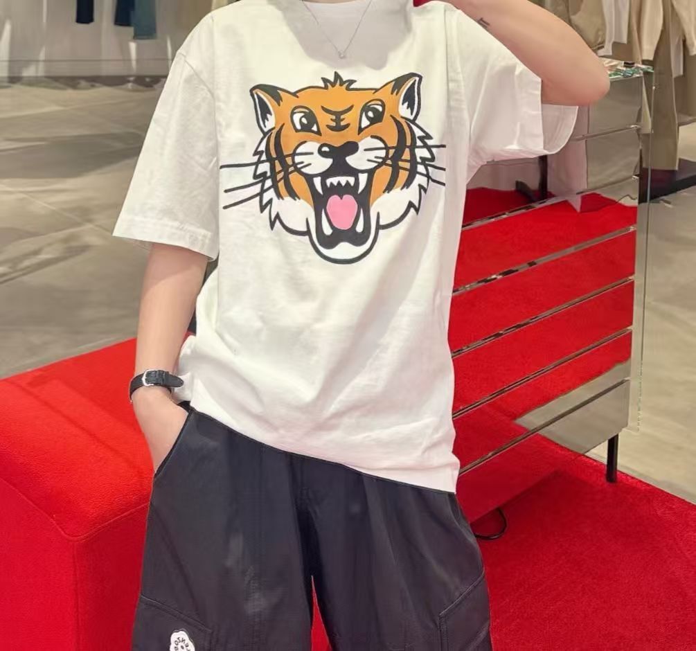 【預購】Kenzo H051821 男裝老虎短袖上衣（白色）