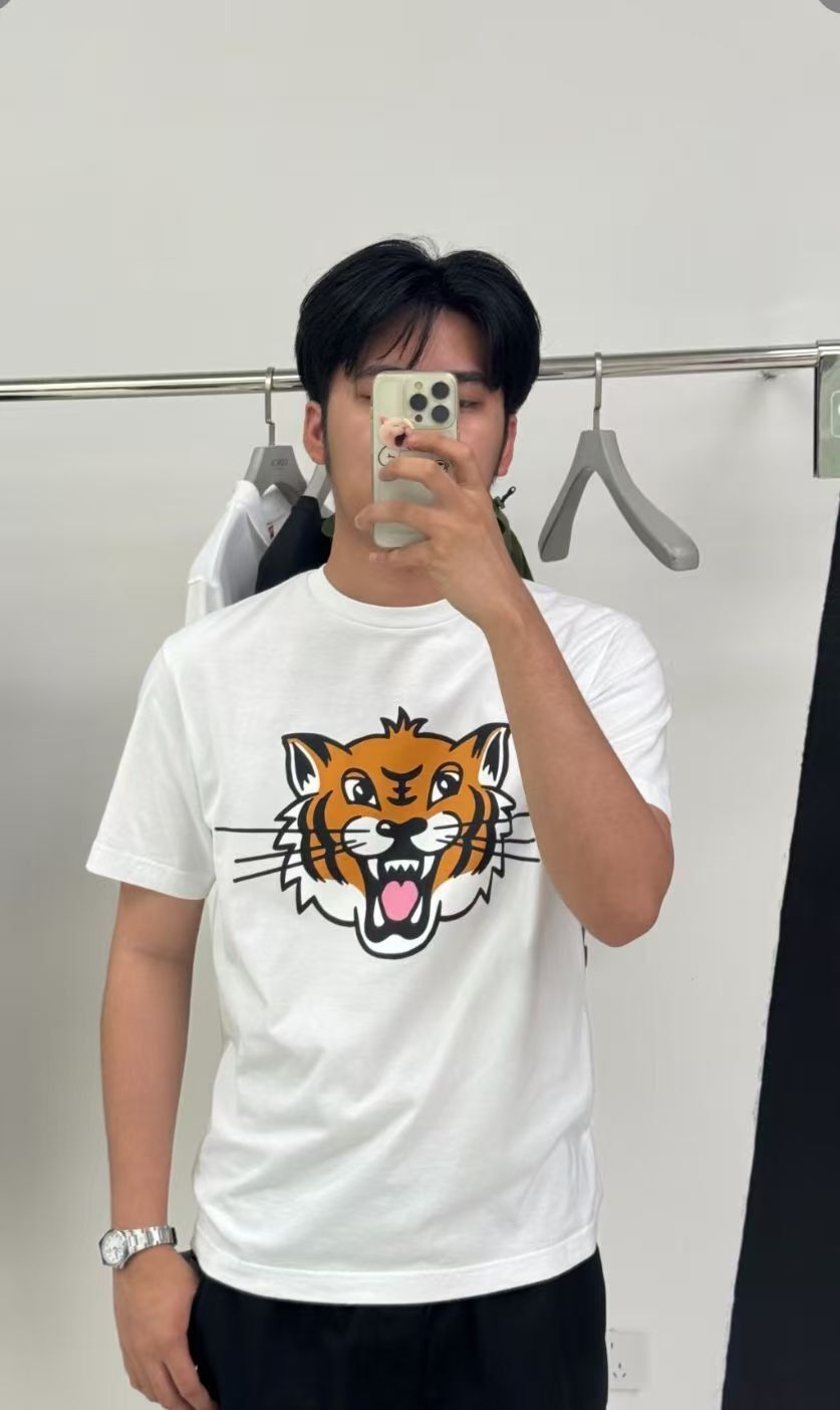 【預購】Kenzo H051821 男裝老虎短袖上衣（白色）