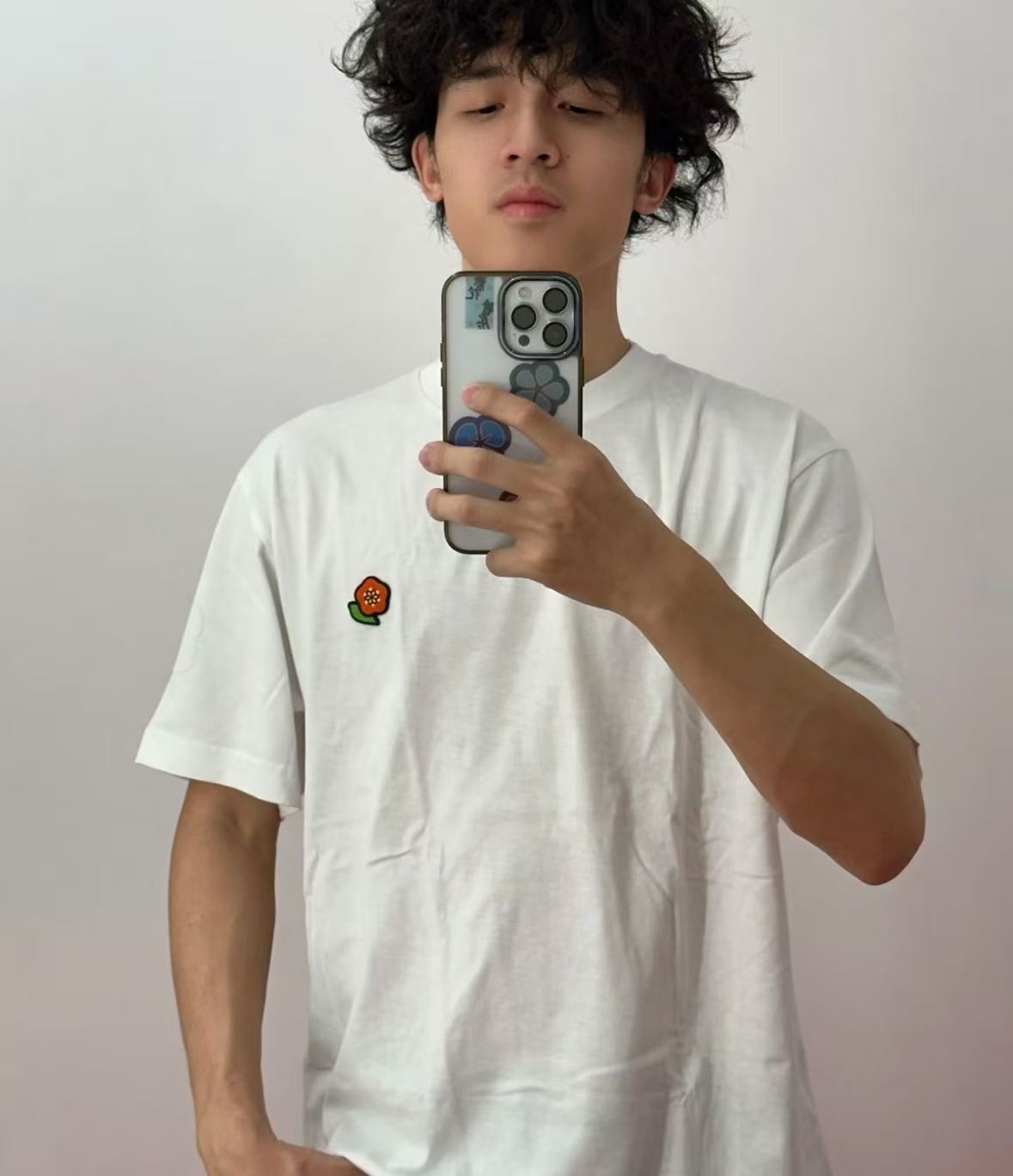 【預購】Kenzo H051822 男裝小花朵短袖上衣（白色）