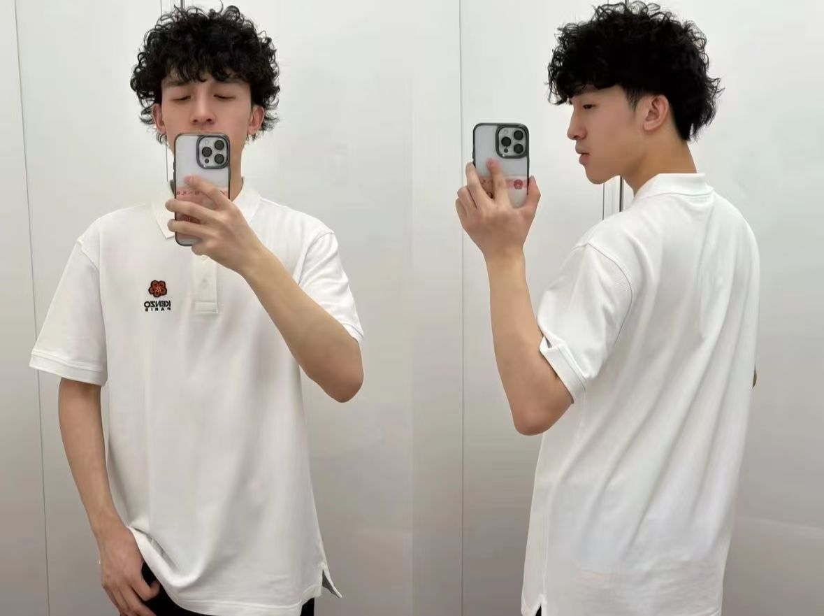 【預購】Kenzo H051824 男裝有領短袖上衣（白色）