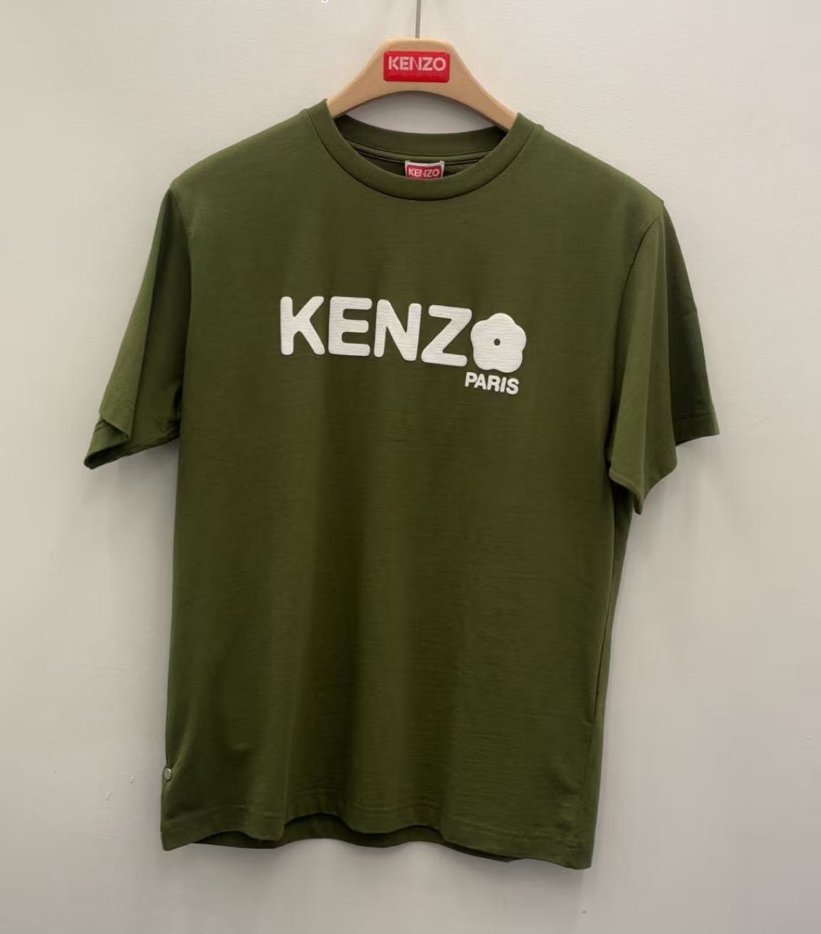 【預購】Kenzo H051828 男女通用Kenzo短袖上衣（軍綠色）