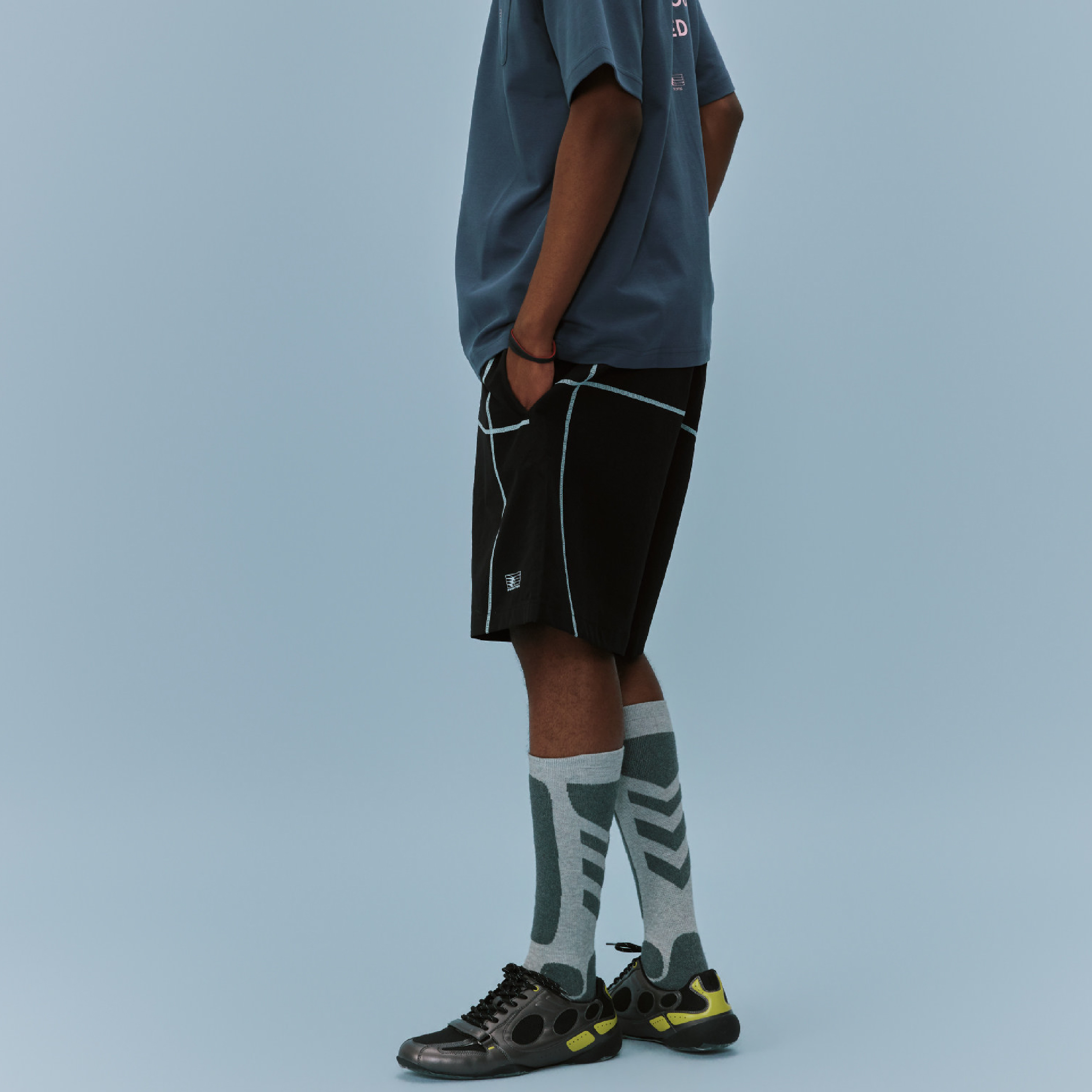 PIN SKTBS Color-Block Shorts 撞色明線 運動短褲 [P-P1526]