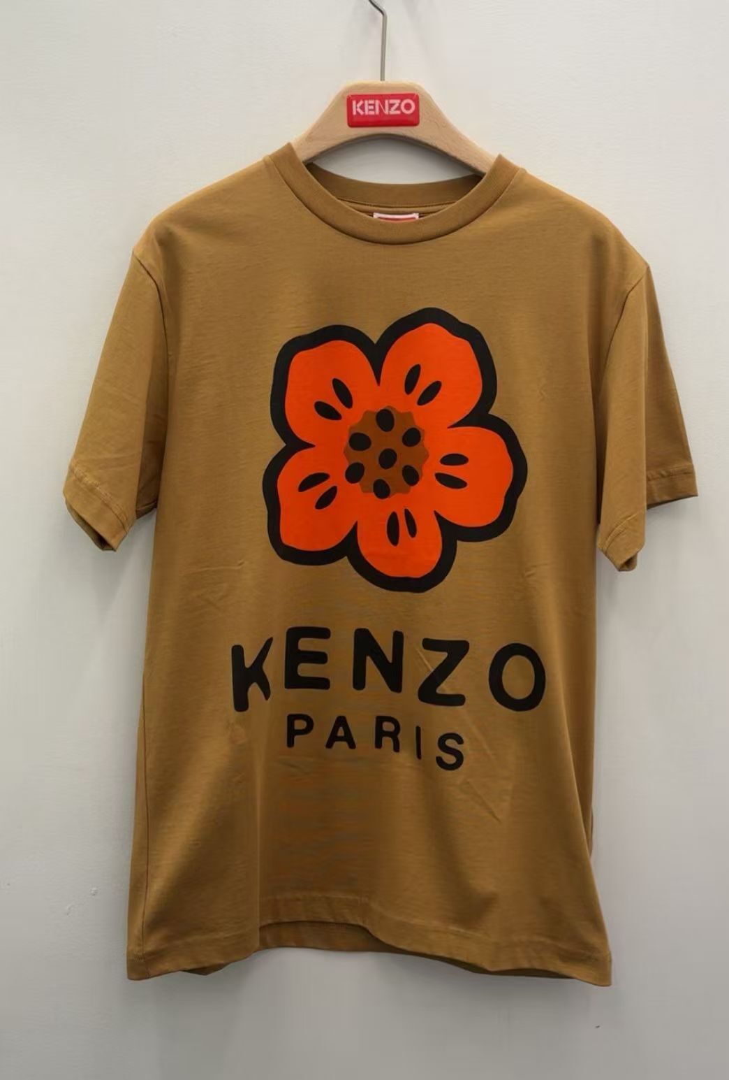 【預購】Kenzo H051831 男裝大花朵短袖上衣（啡色）