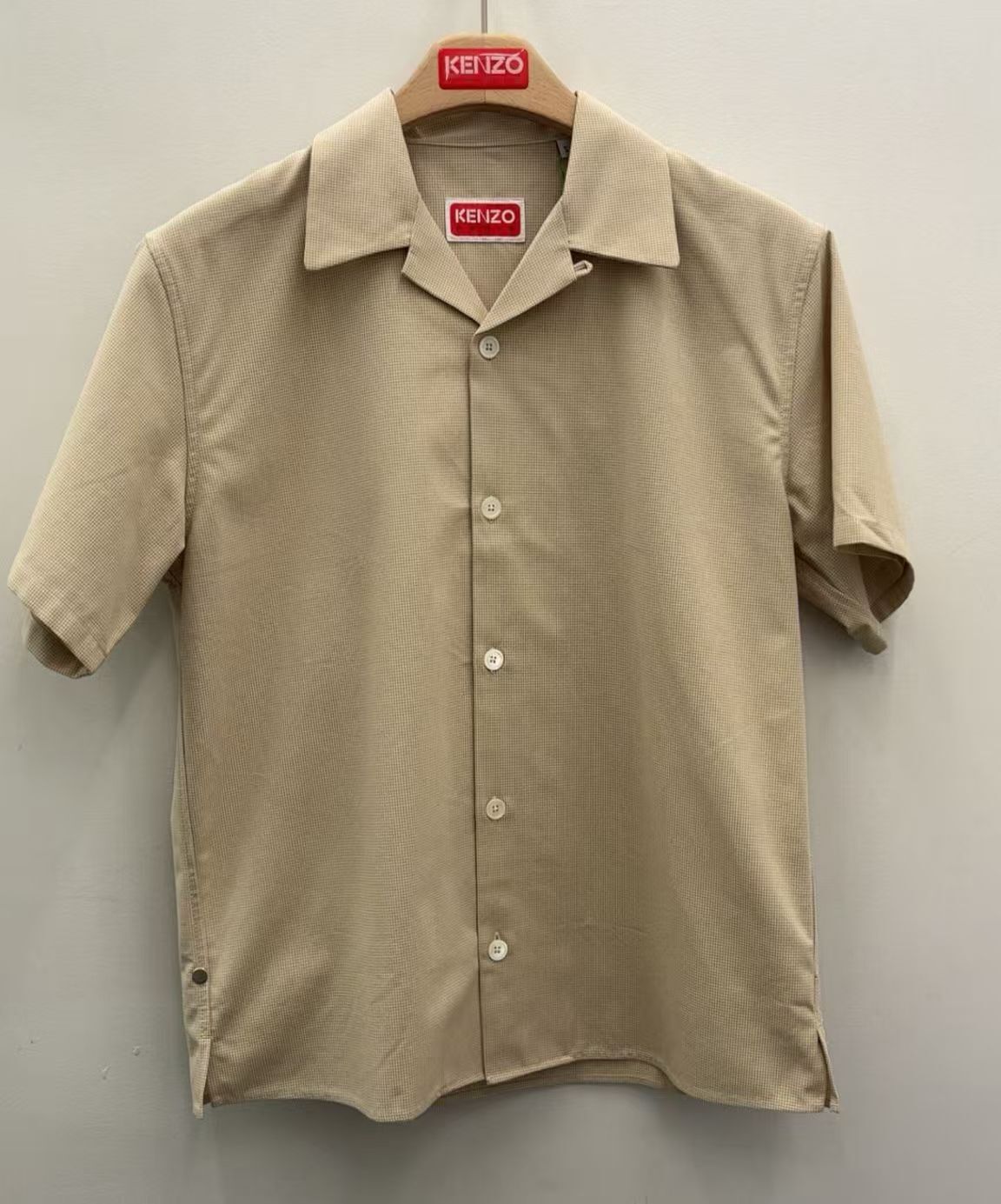 【預購】Kenzo H051832 男裝短袖襯衫（啡色）