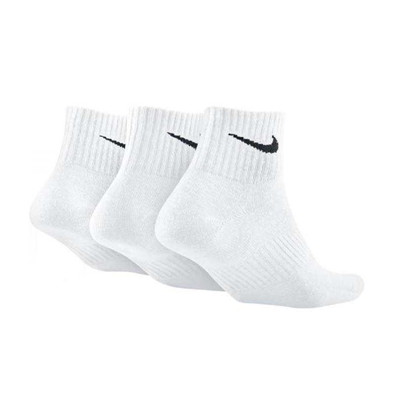 Nike Lightweight Socks Logo 薄底 白底黑勾 運動過踝襪 襪子 三雙一組 男女款 SX4706-101 [台灣現貨]