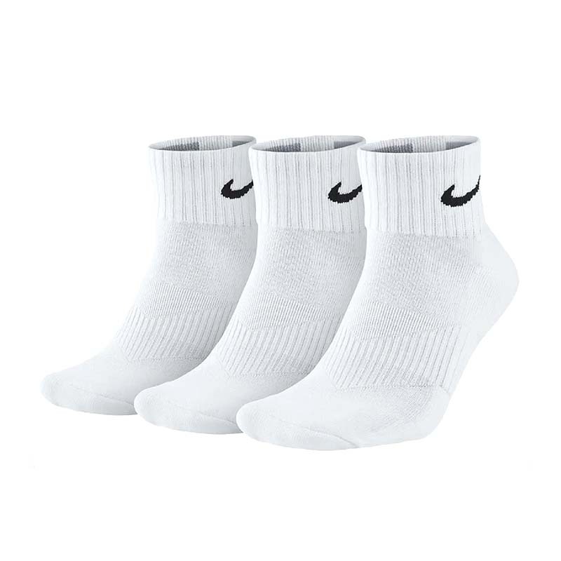 Nike Lightweight Socks Logo 薄底 白底黑勾 運動過踝襪 襪子 三雙一組 男女款 SX4706-101 [台灣現貨]