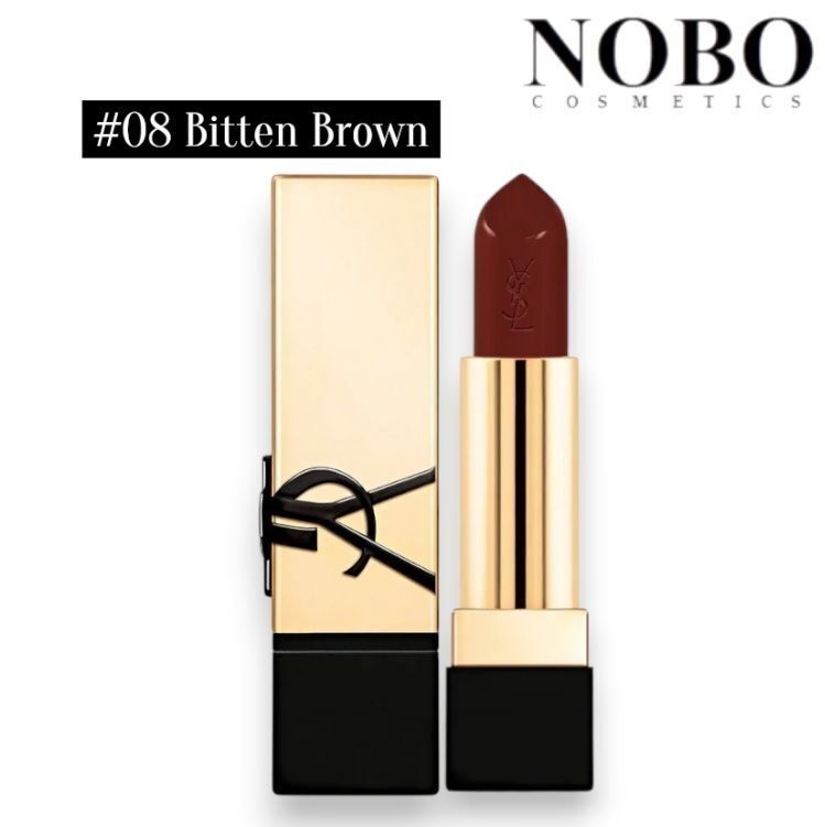 YSL - Rouge Pur Couture 絕色唇膏 #O8 Bitten Brown 3.8g (平行進口)