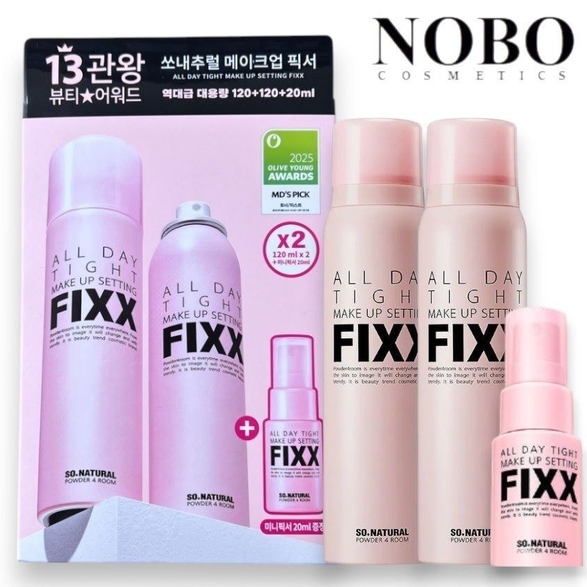 Fixx - 全天候長效保濕控油定妝噴霧套盒 [120ml+120ml+20ml] (平行進口)
