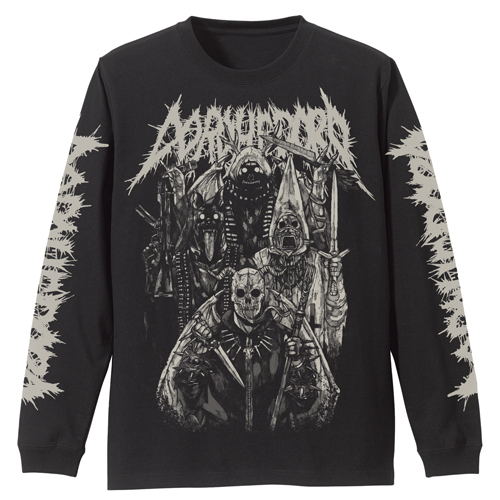 悪魔たちの袖ﾘﾌﾞﾛﾝｸﾞｽﾘｰﾌﾞTｼｬﾂ/BLACK COSPA 060126