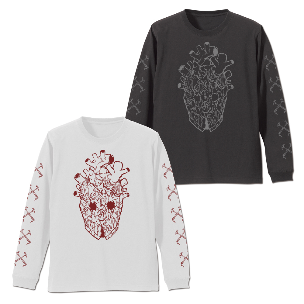 心 ﾏｽｸ 袖ﾘﾌﾞﾛﾝｸﾞｽﾘｰﾌﾞTｼｬﾂ/SUMI COSPA 060126