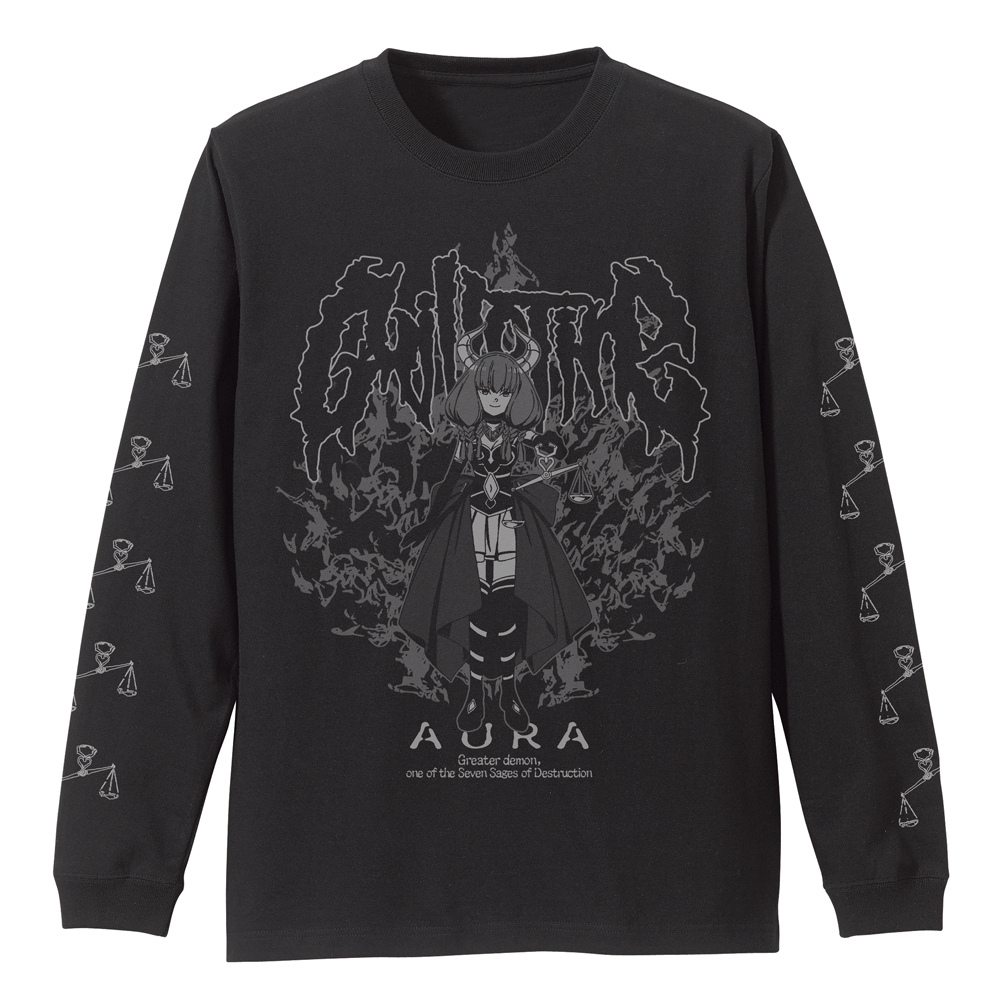 ｱｳﾗ 袖ﾘﾌﾞﾛﾝｸﾞｽﾘｰﾌﾞTｼｬﾂ/BLACK COSPA 060126