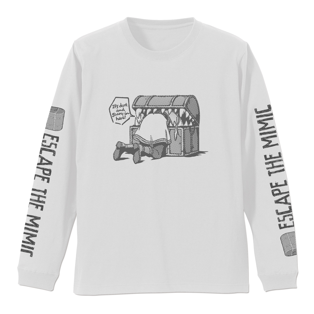 ﾐﾐｯｸとﾋﾟﾝﾁのﾌﾘｰﾚﾝ 袖ﾘﾌﾞﾛﾝｸﾞｽﾘｰﾌﾞTｼｬﾂ/WHITE COSPA 060126