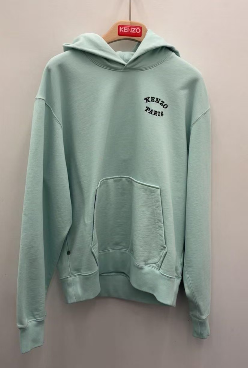 【預購】Kenzo H051835 男裝花朵象圖案有帽衛衣（藍色）